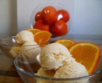 Helado de naranja ( receta con y sin máquina heladera)