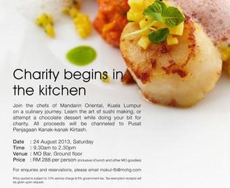 PSA: "Cooking for a Cause" Charity Program by Mandarin Oriental KL