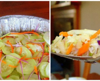 Two Summer Sides - Asian Cucumber Salad + Cabbage, Pineapple and Peanut Salad