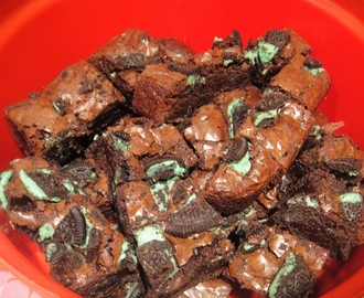 Mint Oreo Fudge Brownies