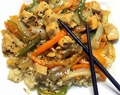 Sesame Chicken Peppers and Onions Stir Fry