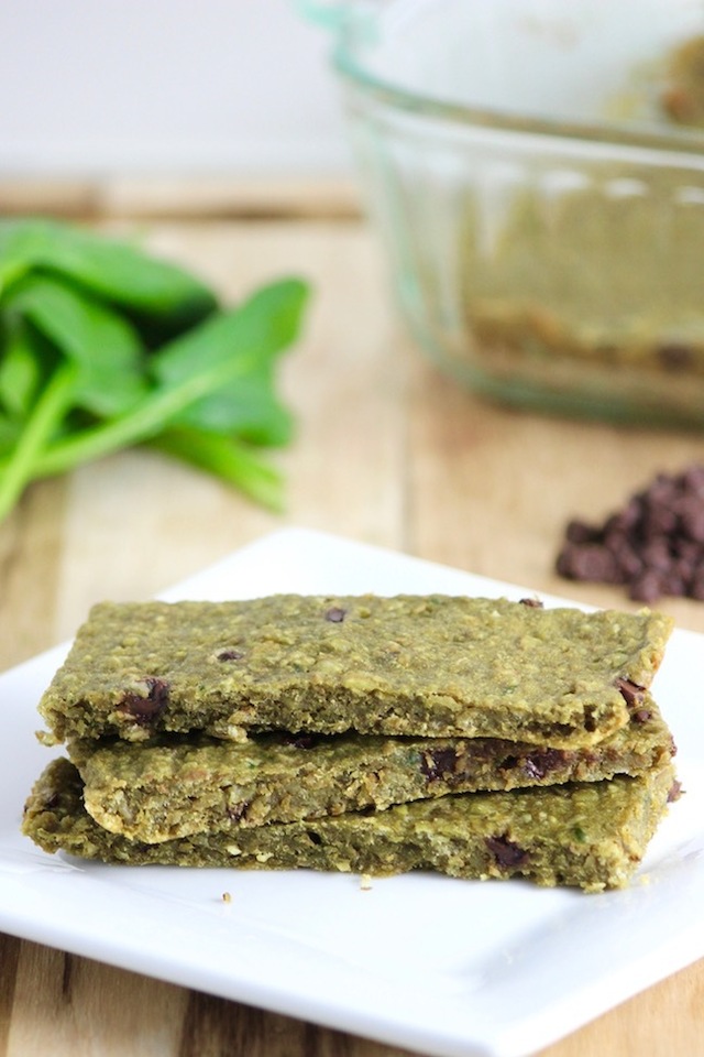 Chewy Spinach Peanut Butter Bar