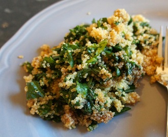 Quick and easy side dishes: Fig balsamic kale quinoa, and spicy peanut tofu and broccoli