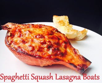 Spaghetti Squash Lasagna Boats