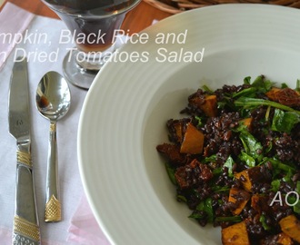 Pumpkin, Black Rice and Sun Dried Tomatoes Salad ( Christmas Special Colab )