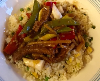 Recipe: Ginger beef with pepper and spring onion