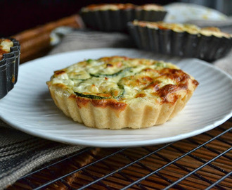 Cottage cheese and peas quiche