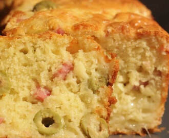 Cake jambon gruyere olives moelleux au thermomix