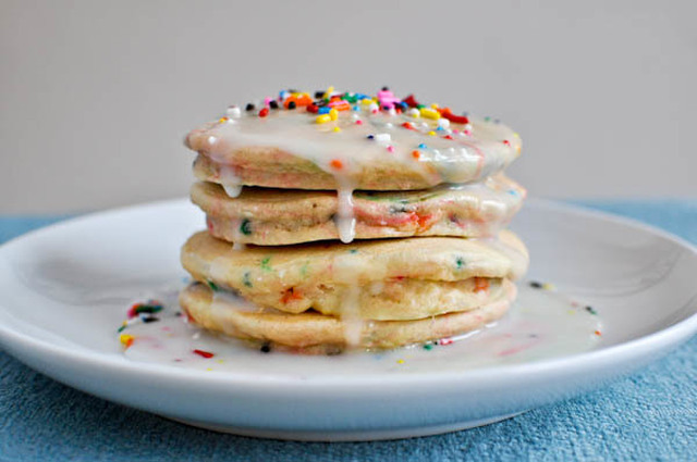 Cake Batter Pancakes.