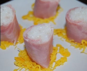 Sushi de jamón cocido