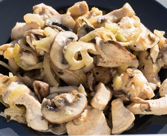 Köstliche Low Carb Champignon Rahmpfanne mit Shiitake Pilzen