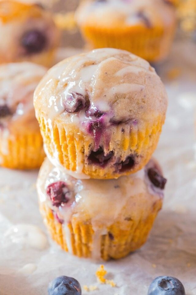 Healthy Paleo Lemon Blueberry Muffins (Vegan, Gluten Free, Flourless)