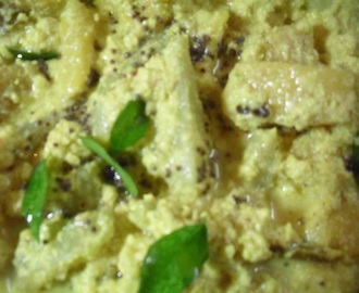 Onam Special - Kaalan -Elephant Yam And Chayote In Spicy Yoghurt Cheese And Coconut Gravy