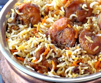 Hyderabadi Shrimp Biryani / Shrimp Dum Biryani / Prawn Dum Biryani / Eral Biryani