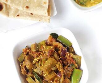 Long Brinjal Curry (dry) | Easy Chapati Side Dish