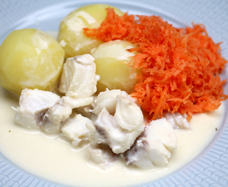 #19 Citronfisk med kokt potatis och rivna morötter