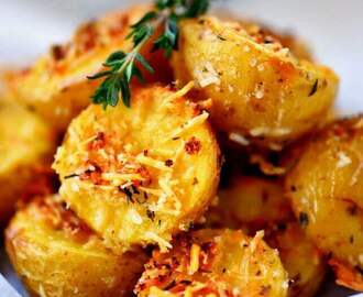 Oven Roasted Herb and Garlic Parmesan Potatoes