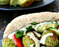 Dining with the Doc: Edamame Falafel Sandwiches