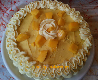 Mango Cake with Mango White Choc frosting