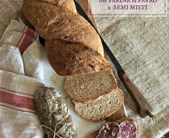 Treccia di pane integrale con farina di farro e semi misti