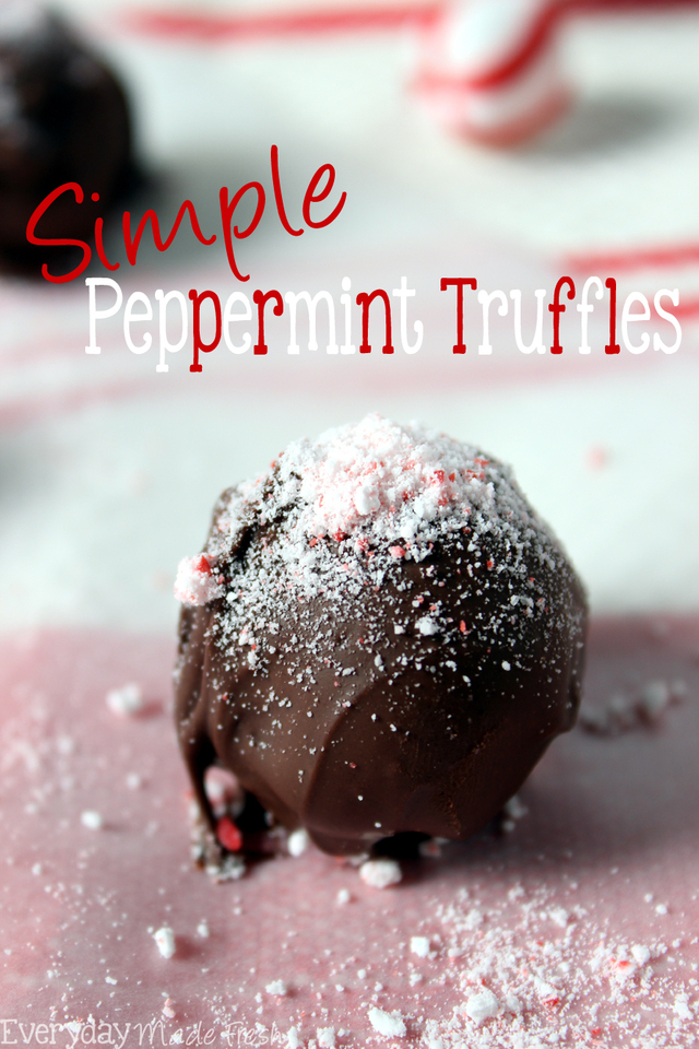 Simple Peppermint Truffles