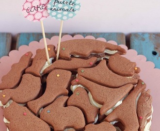 Tarta cookie puzzle animals ( Una idea para un cumpleaños infantil)