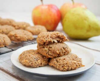 Healthy apple oatmeal cookies (GF, vegan)