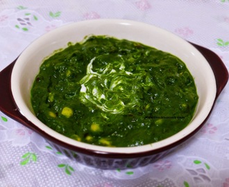 Shahi Makai Malai Palak (Sweet Corn Kernels in Creamy Spinach Gravy)