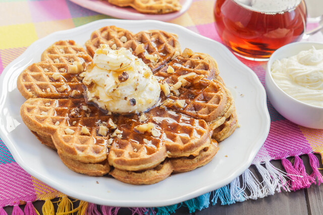 Carrot Cake Waffles and Easter Round-Up