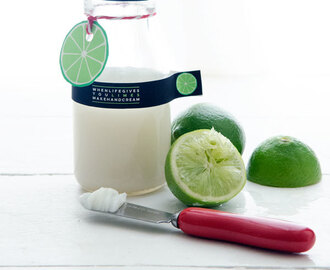 Homemade lime hand cream with free printable gift tags