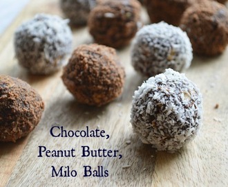Chocolate, Peanut Butter, Milo Balls