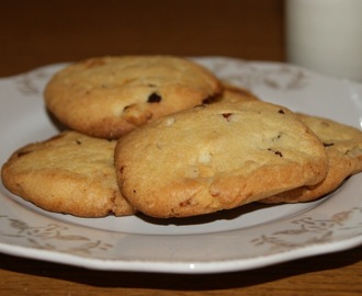 Hvite chocolate chip cookies
