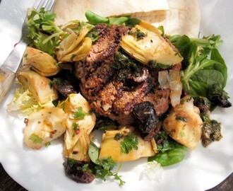 A Special 5:2 Diet Recipe for Fast Days: Luxury Steak Burger with Artichokes and Olives