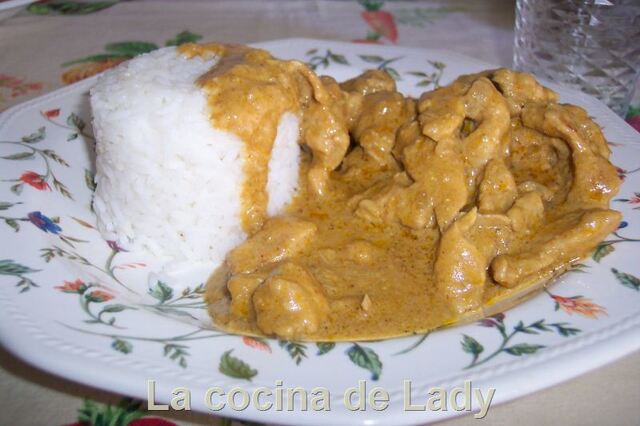 Pollo al Curry con Arroz Basmati Dacsa