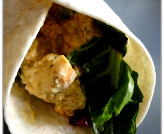 Coronation Chicken and Vegetable wrap (Day 8: supper)