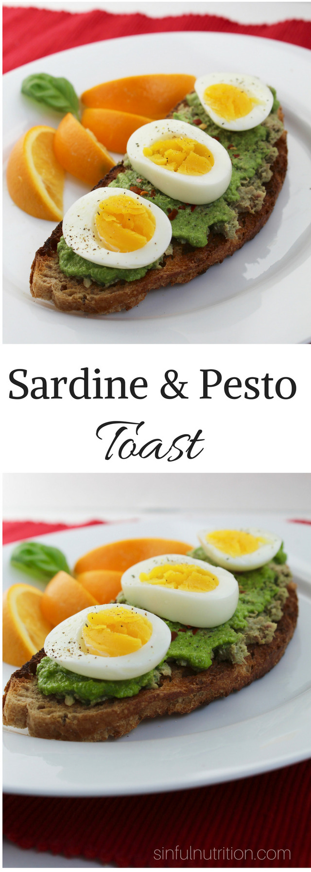 Garlic Pesto Sardine Toast