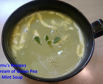 Cream of Green Pea and Mint Soup
