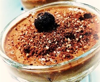 Chocolate Mousse with Blueberries & Chocolate Blueberry Almond Dirt