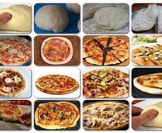 Como hacer masa de pizza y pizzas variadas