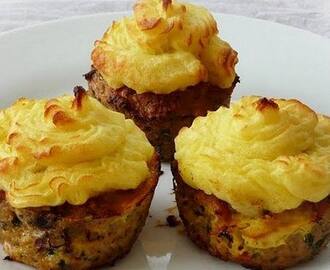Fasírt-muffin krumplipüré kalappal