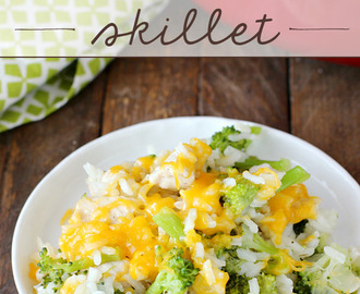 Cheesy Chicken Broccoli & Rice Skillet