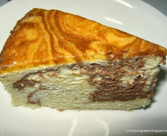 Baked Mocha Marble Cheesecake