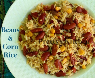 Black Bean & Corn Rice / Rajma Aur Corn Pulao/ Vegan Recipe