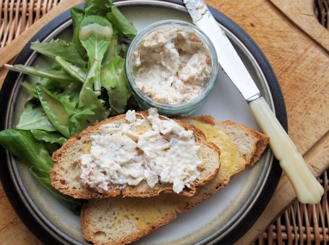 Fish on Friday: Smoked Haddock Spread with Sourdough Toast and Mesclun Leaves