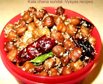 Kala Chana Guggillu  - Navarathri Sundal Recipes-  Black Chickpeas Sundal