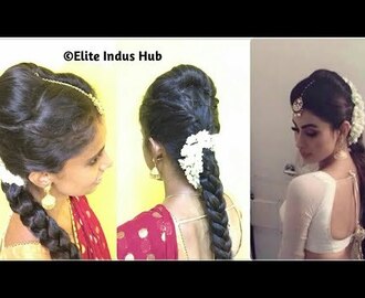 Bridal Hairstyle for Short / Medium Hair with Hair Extension | Mouni Roy Hairstyle for Lehenga