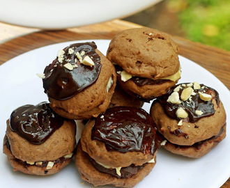 Chocolate Whoopie Pies with Caramel Buttercream