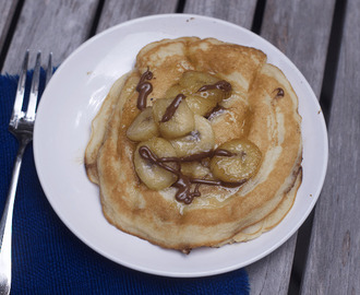 High Protein Breakfast Recipes: Chocolate Banana Pancakes