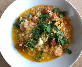 Instant Pot Giant Cous Cous with Seafood
