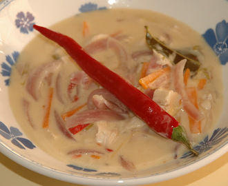 Thaiinspirert suppe med kokosmelk og kylling
